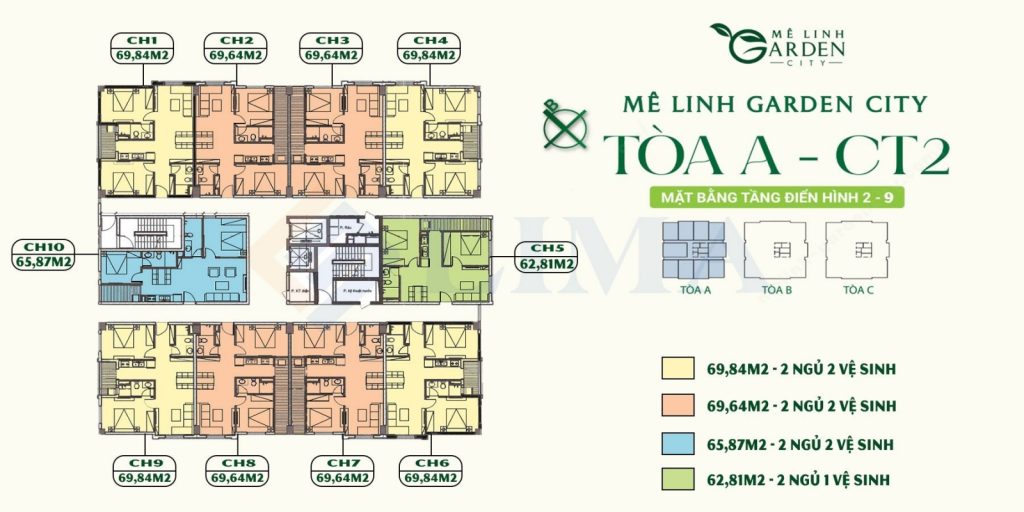 Mặt bằng Nhà ở xã hội kim hoa mê linh- Mê Linh Garden City